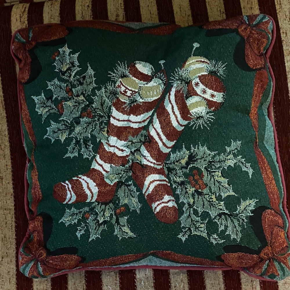 Festive Holiday Stocking Pillow.